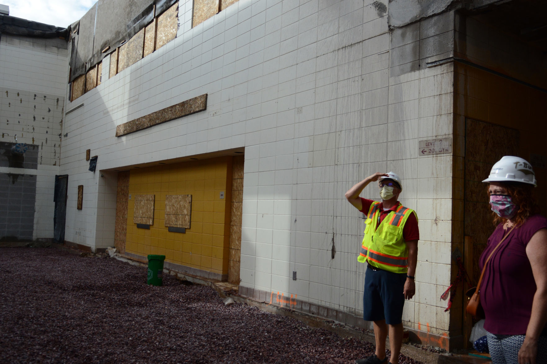Baraboo middle school construction tour, June 23, 2020